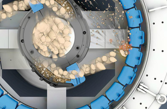 Por que o rotor é considerado o "coração de potência" do britador?